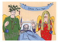 Mabuse Weihnachts-Postkarte Schöne Feiertage