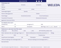 Weleda Hebammen-Karteikarte