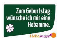 Postkarte Zum Geburtstag wünsche ich mir eine Hebamme